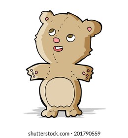 cartoon happy little teddy bear