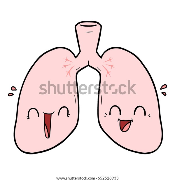 Cartoon Happy Lungs Stock Vector (Royalty Free) 652528933 | Shutterstock