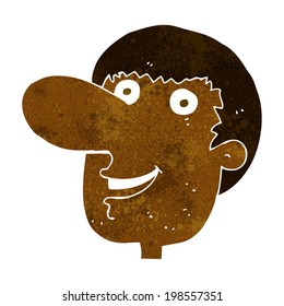 cartoon happy male face