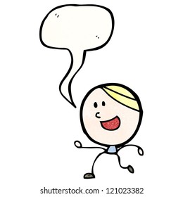 cartoon happy man