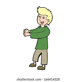 cartoon happy man