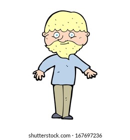 hombre feliz de dibujos animados
