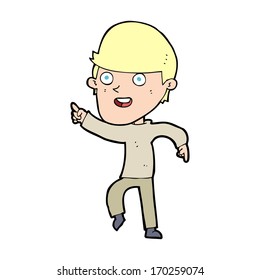 cartoon happy man