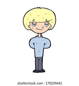 cartoon happy man
