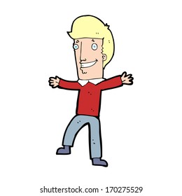 cartoon happy man