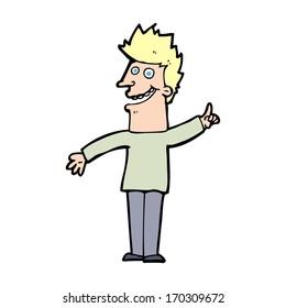 hombre feliz de dibujos animados