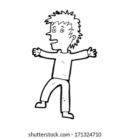 cartoon happy man