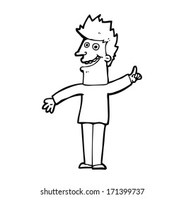 hombre feliz de dibujos animados