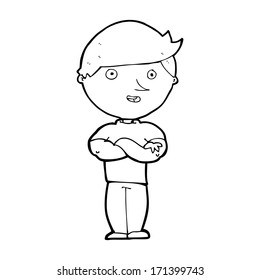hombre feliz de dibujos animados