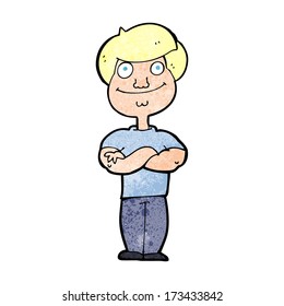 cartoon happy man
