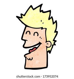 cartoon happy man