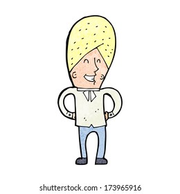 hombre feliz de dibujos animados