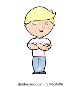 hombre feliz de dibujos animados