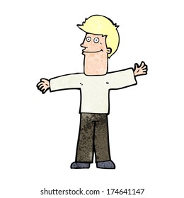 hombre feliz de dibujos animados