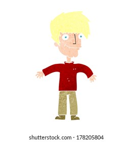 hombre feliz de dibujos animados
