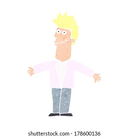 hombre feliz de dibujos animados