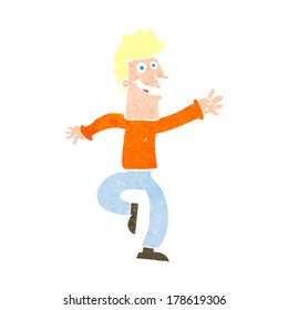 cartoon happy man