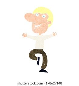 cartoon happy man
