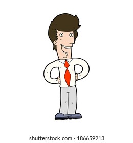 hombre feliz de dibujos animados