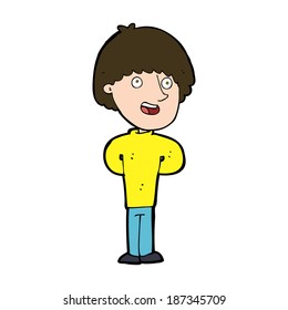 hombre feliz de dibujos animados