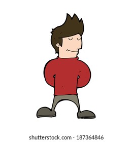 hombre feliz de dibujos animados
