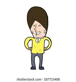 cartoon happy man