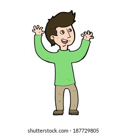 cartoon happy man