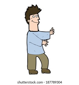 hombre feliz de dibujos animados