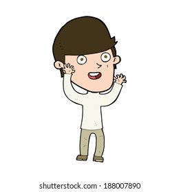 hombre feliz de dibujos animados