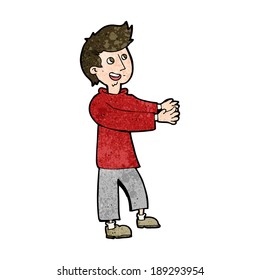 hombre feliz de dibujos animados