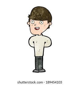 cartoon happy man