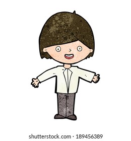 hombre feliz de dibujos animados