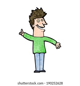 desenho animado homem feliz