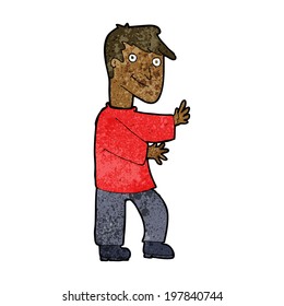 hombre feliz de dibujos animados