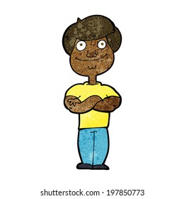 hombre feliz de dibujos animados