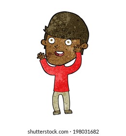 hombre feliz de dibujos animados