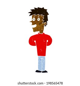hombre feliz de dibujos animados