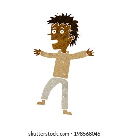 hombre feliz de dibujos animados