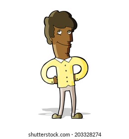hombre feliz de dibujos animados
