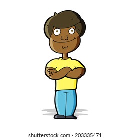 cartoon happy man