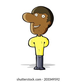 cartoon happy man