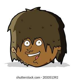 hombre feliz de dibujos animados