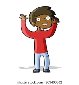 hombre feliz de dibujos animados