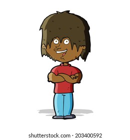 cartoon happy man