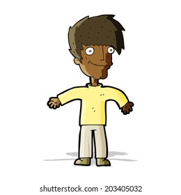 hombre feliz de dibujos animados