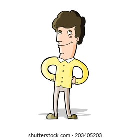 hombre feliz de dibujos animados