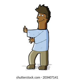 hombre feliz de dibujos animados