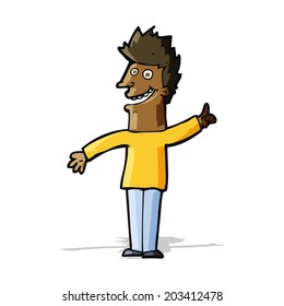 cartoon happy man
