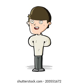 hombre feliz de dibujos animados