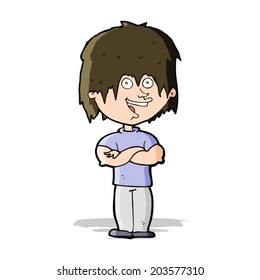 hombre feliz de dibujos animados
